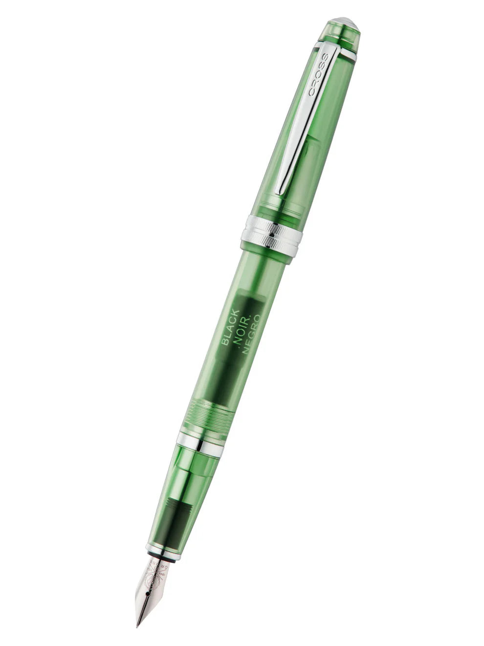 Penna stilografica Bailey Light™ con pennino extra fine in resina verde traslucida