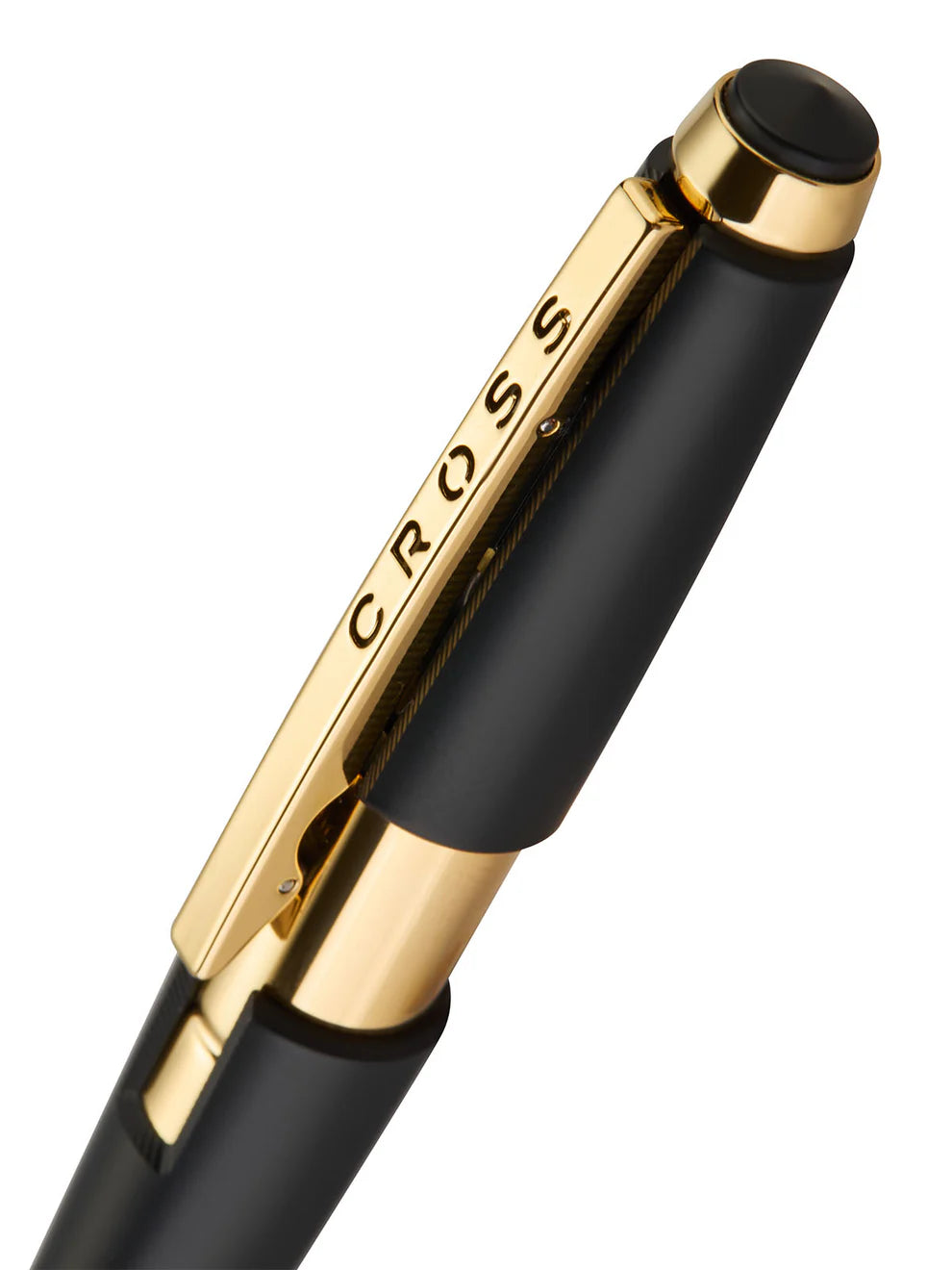 Penna Roller Selectip® Edge™ laccata nera opaca con finiture PVD oro