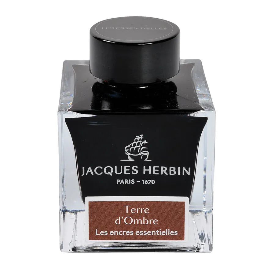 Jacques Herbin Prestige inchiostro per stilografica Les Encres essentielles Terre d'Ombre