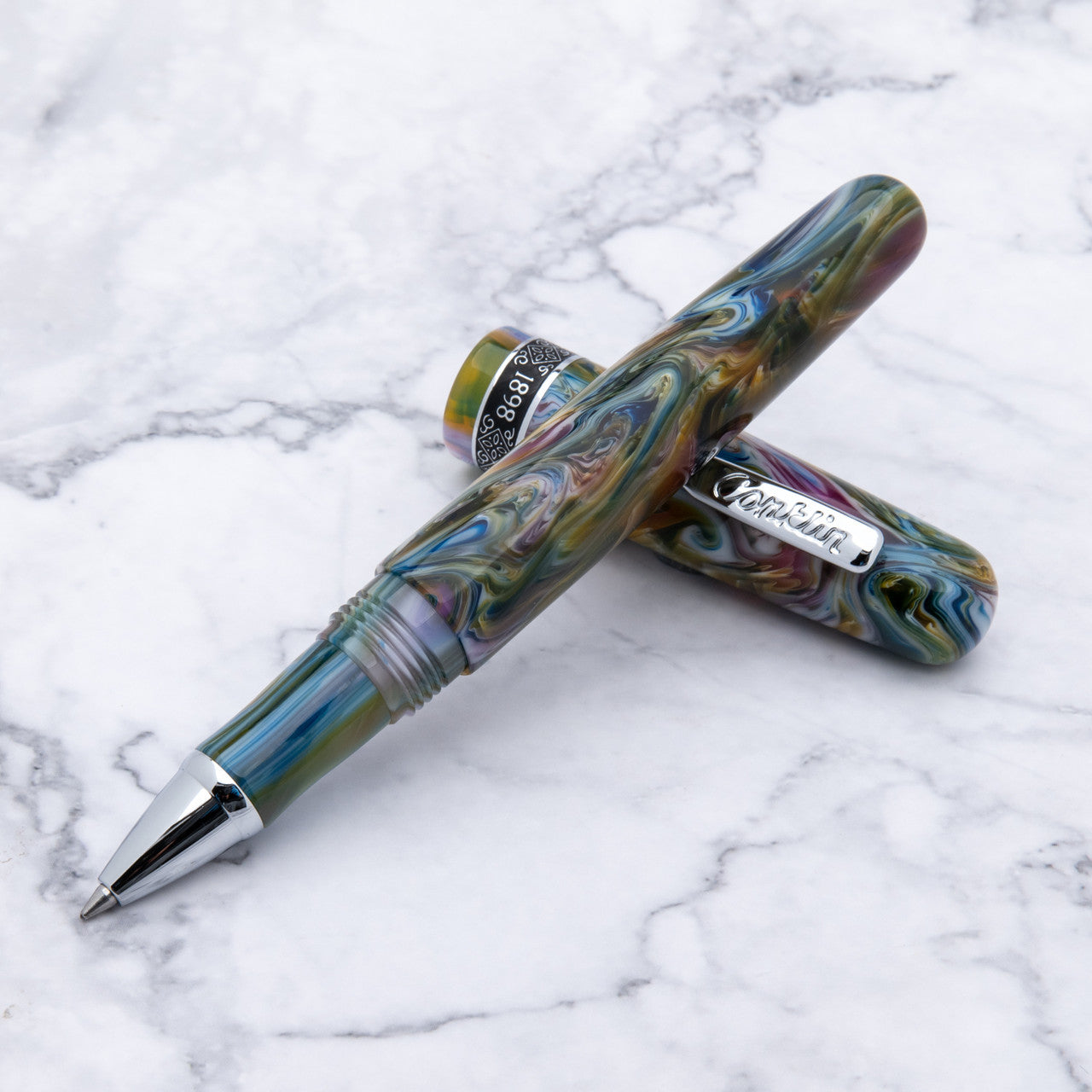 Penna Roller Conklin 1898 Misto resina verde