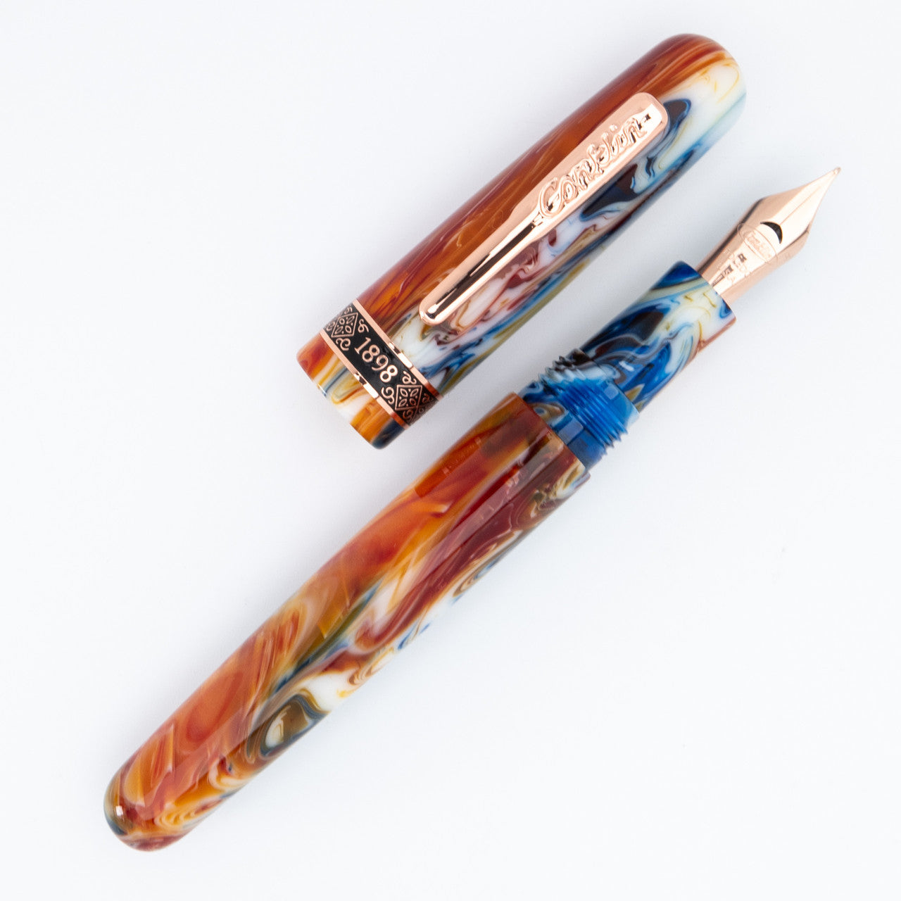Penna Stilografica Conklin 1898 Misto resina arancio