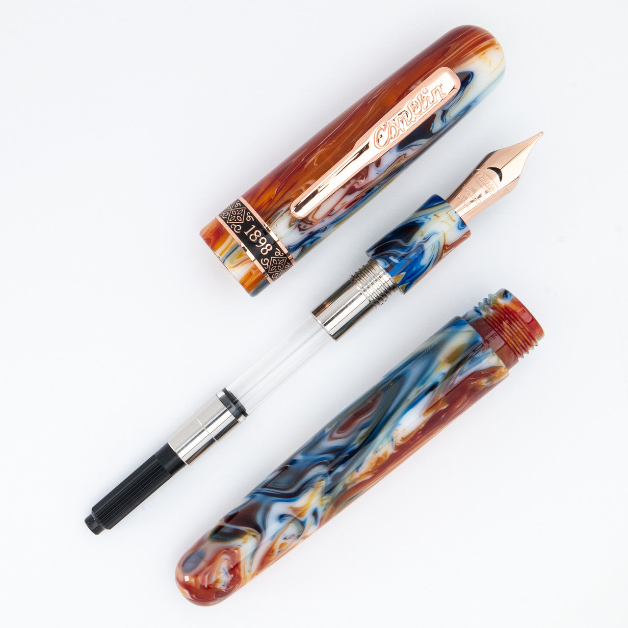 Penna Stilografica Conklin 1898 Misto resina arancio