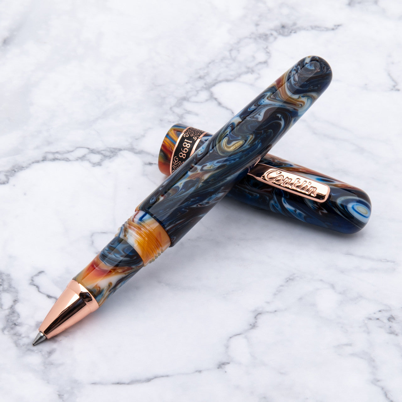 Penna Roller Conklin 1898 Misto resina arancione