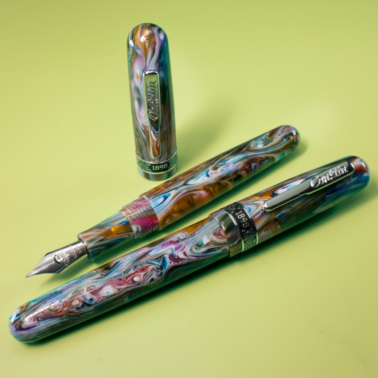 Penna Stilografica Conklin 1898 Misto resina verde