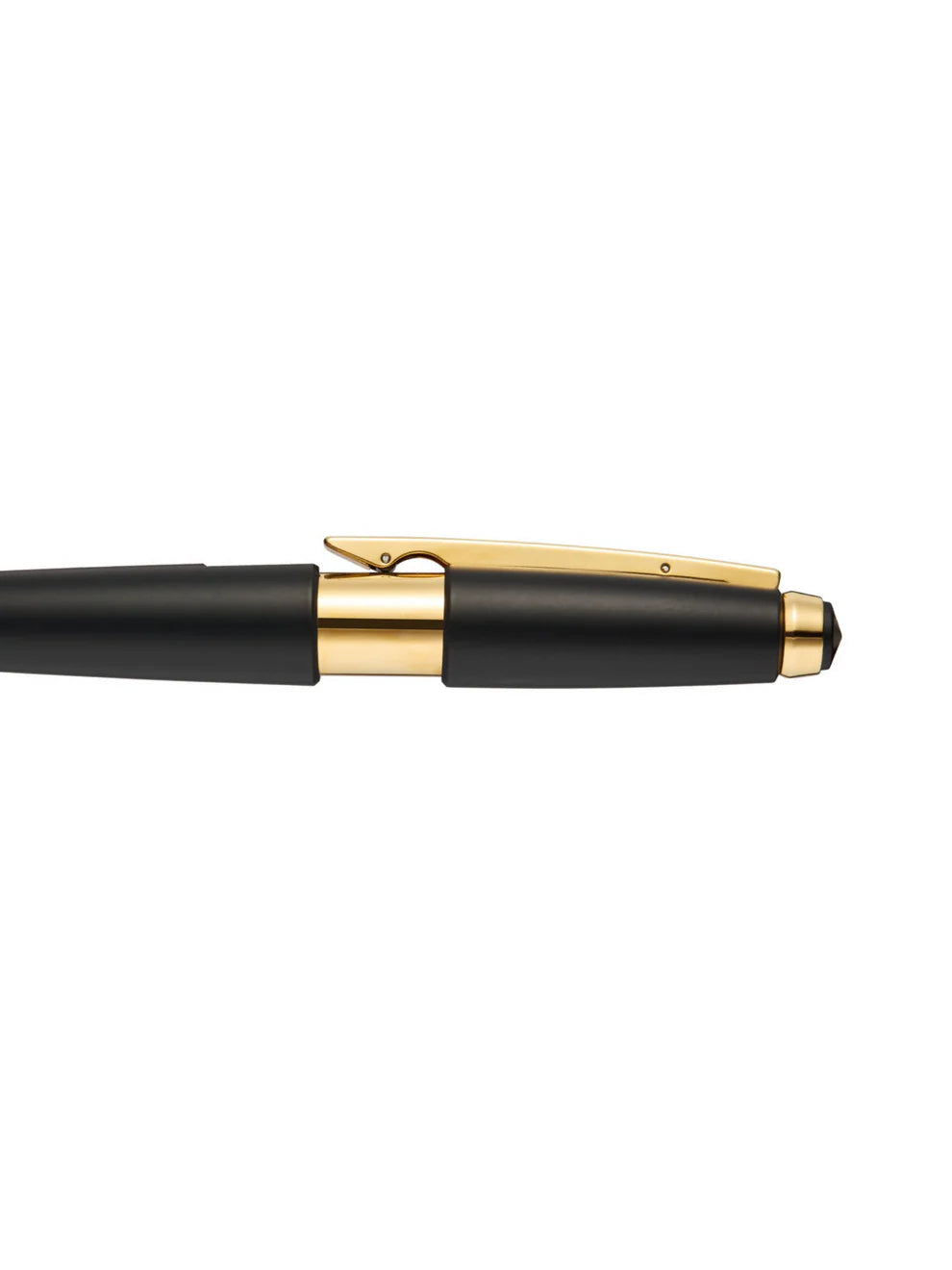 Penna Roller Selectip® Edge™ laccata nera opaca con finiture PVD oro