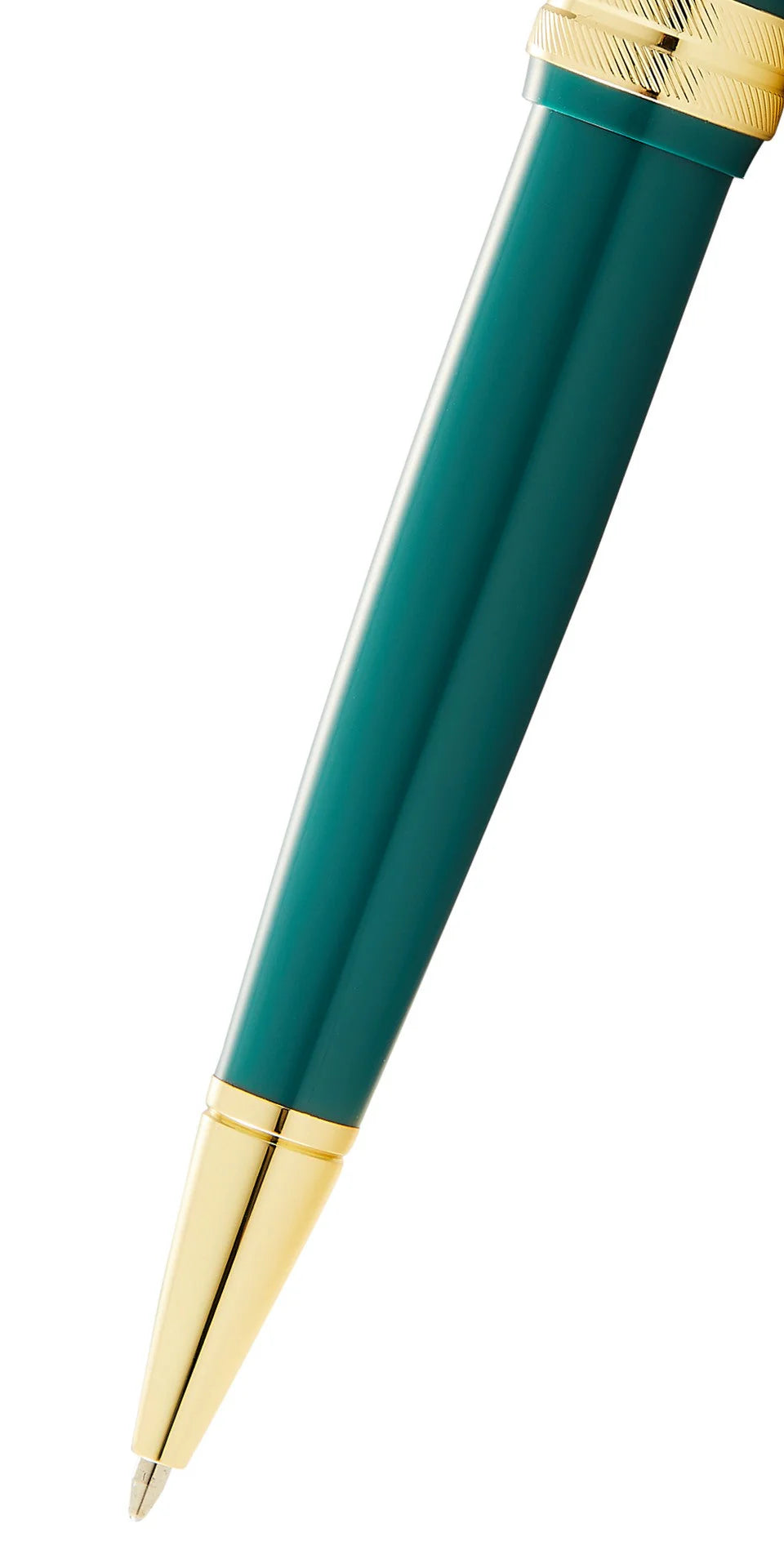 Penna a sfera Bailey Light™ in resina verde lucida e tonalità oro
