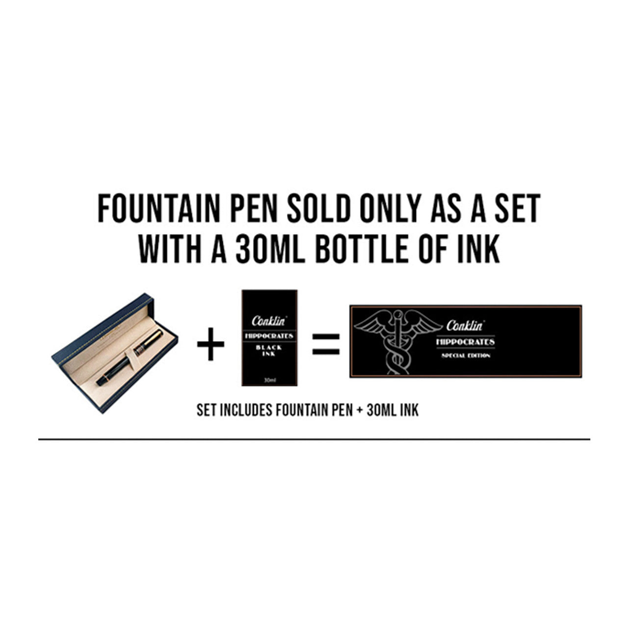 Penna Stilografica Conklin Hippocrates in set con inchiostro special edition