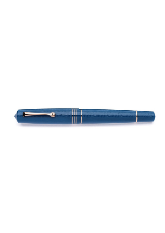 LEONARDO MZG2.0 The Art of Guilloché BLU IRIS – pennino in acciaio