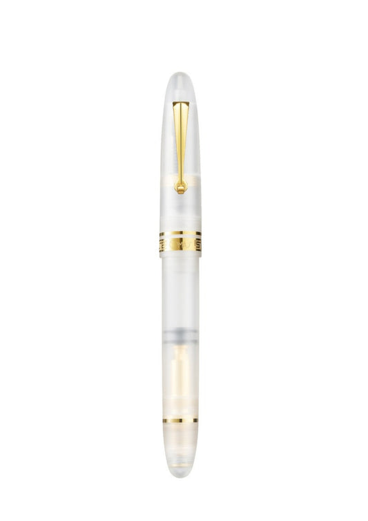 OMAS OGIVA FROSTED DEMONSTRATOR FOUNTAIN PEN WITH GOLD TRIM