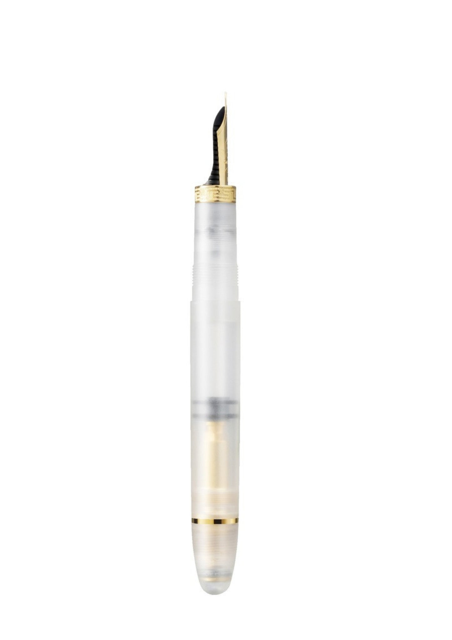 OMAS OGIVA FROSTED DEMONSTRATOR FOUNTAIN PEN WITH GOLD TRIM
