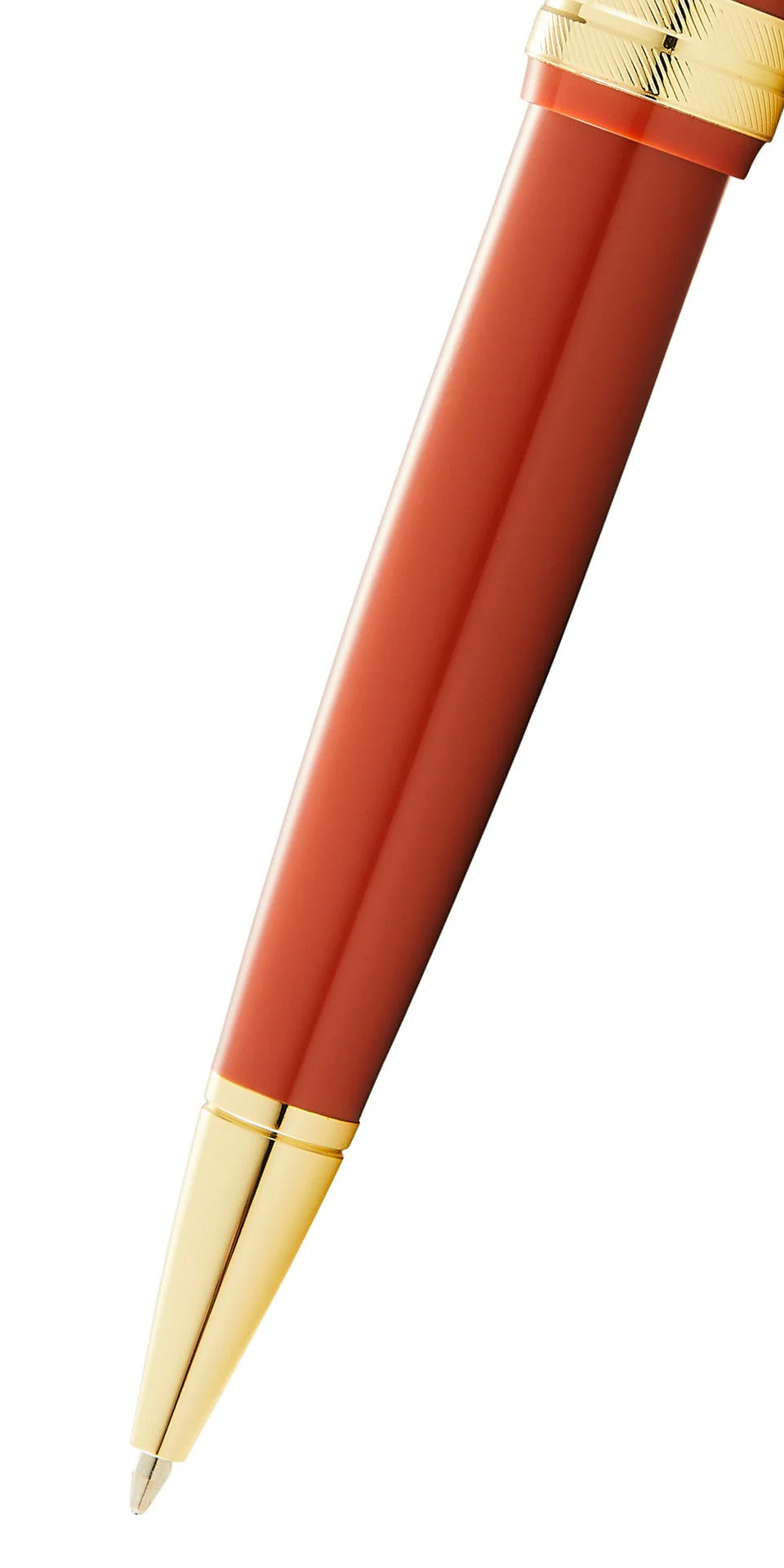Penna a sfera Bailey Light™ in resina ambra lucida e tonalità oro