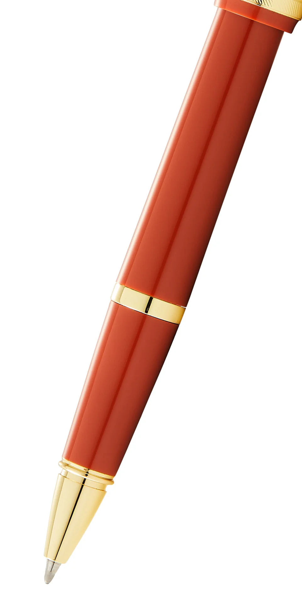Penna roller Bailey Light™ in resina ambra lucida e tonalità oro