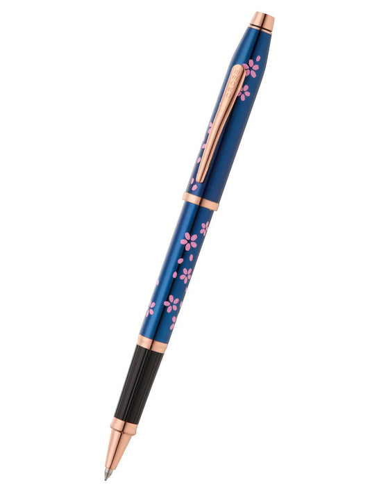 Penna Roller Century® II Cherry Blossom laccata blu traslucida