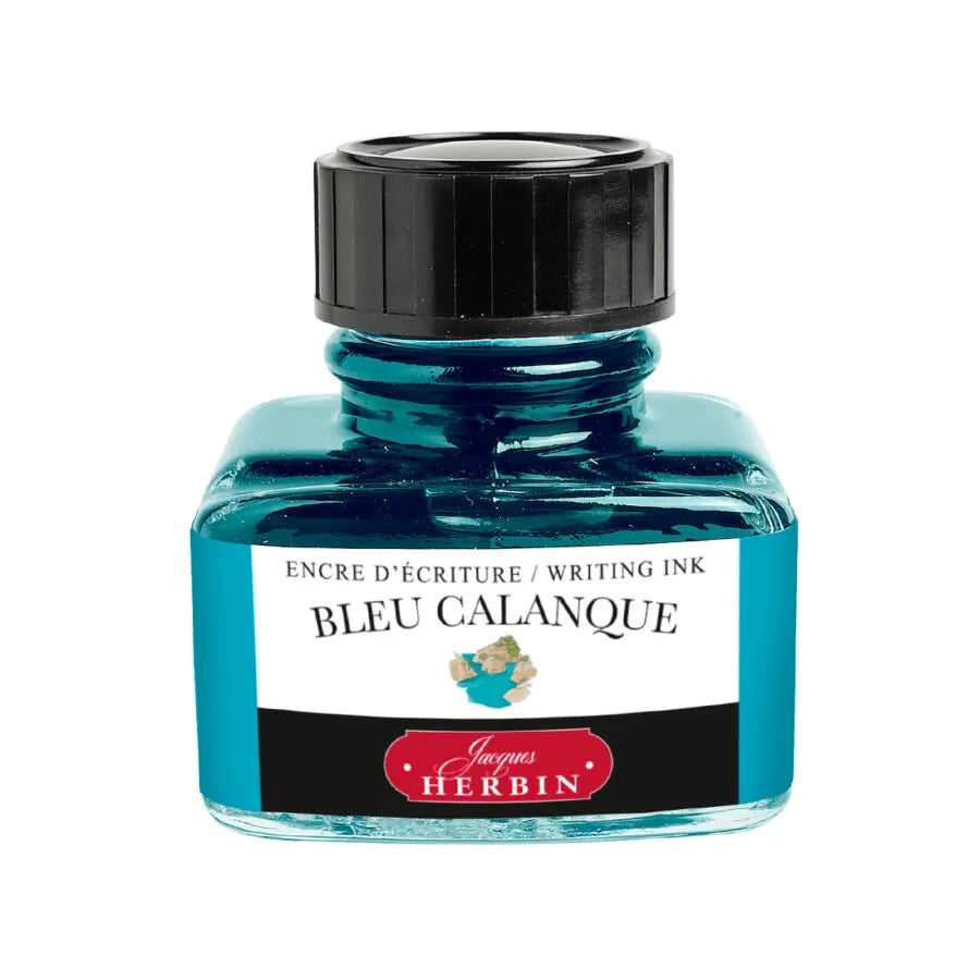 Jacques Herbin inchiostro per stilografica Bleu Calanque Baia Azzurra