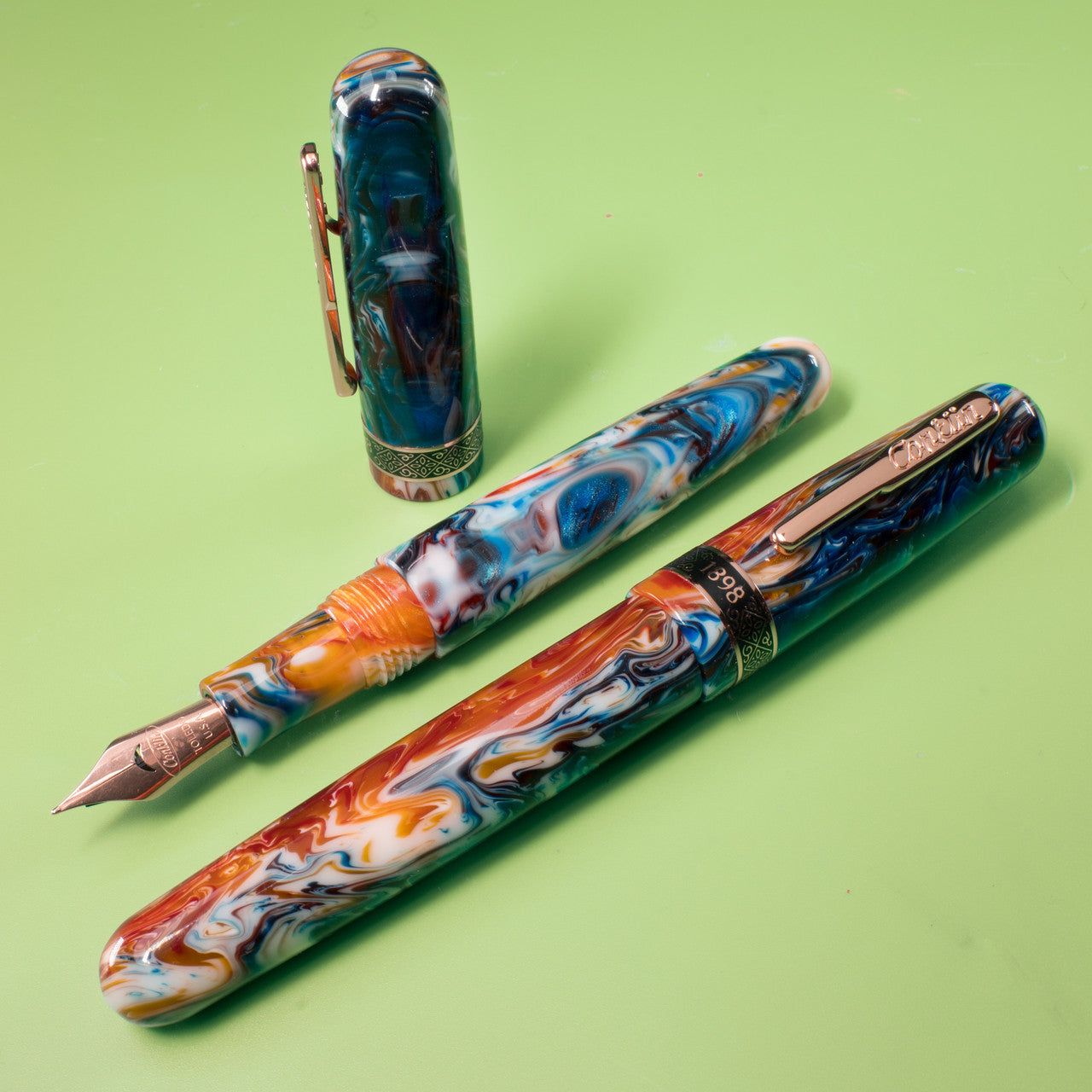 Penna Stilografica Conklin 1898 Misto resina arancio