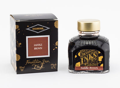 Inchiostro DIAMINE INK - SADDLE BROWN 80 ML