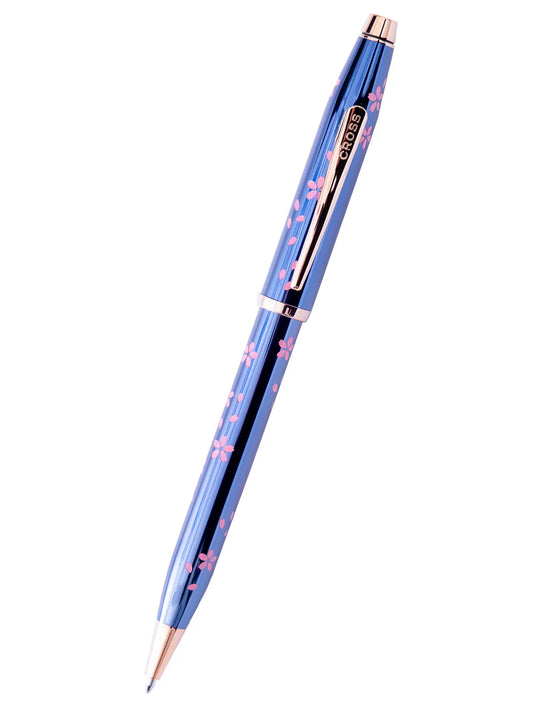 CROSS Penna a sfera Century® II Cherry Blossom laccata blu traslucida