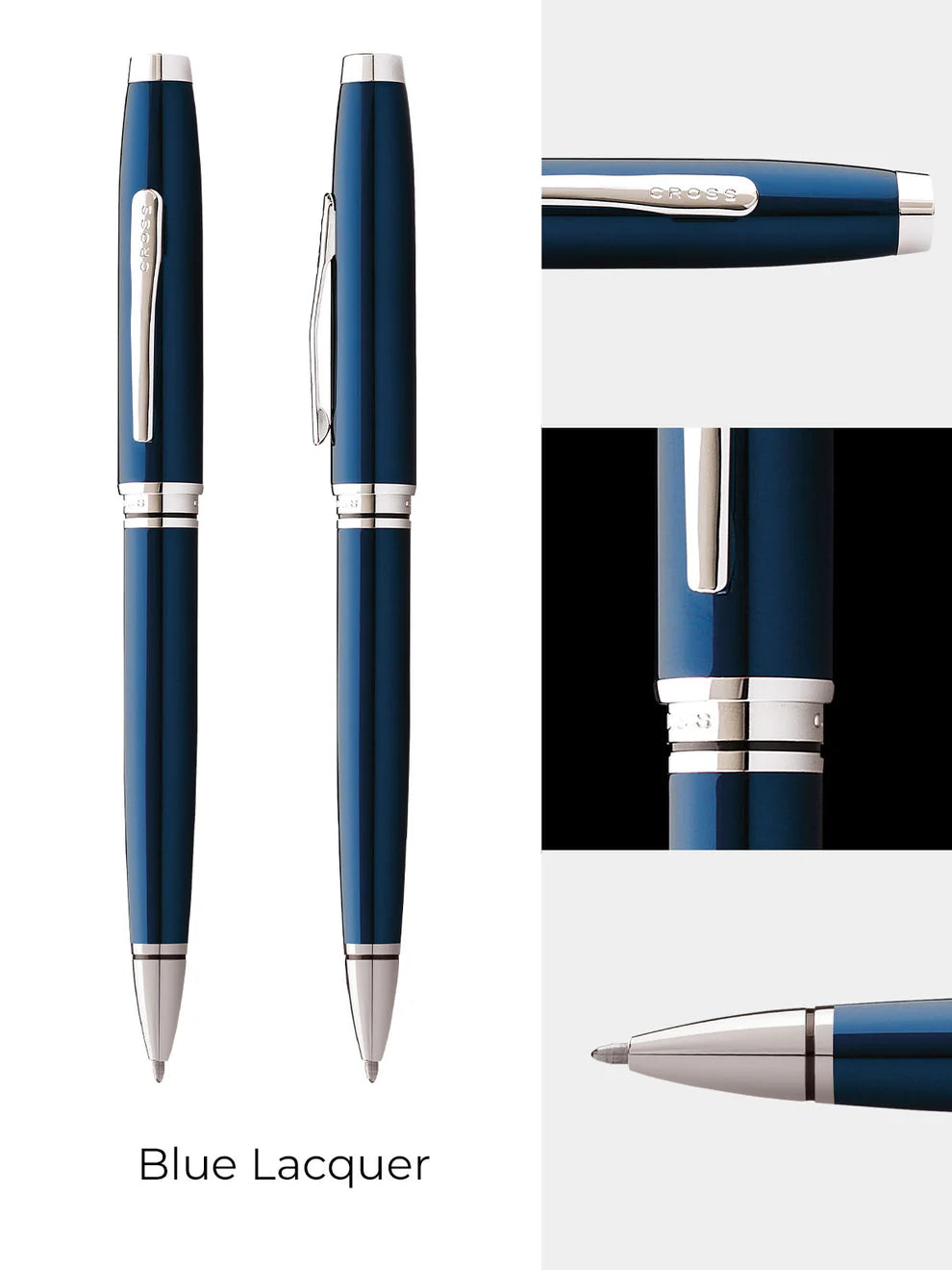 Penna a sfera laccata blu Coventry