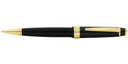 Penna a sfera Bailey Light™ in resina nera lucida e tonalità oro