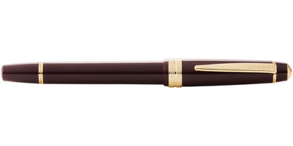 Penna stilografica Bailey Light™ in resina burgundy lucida e pennino medio color oro