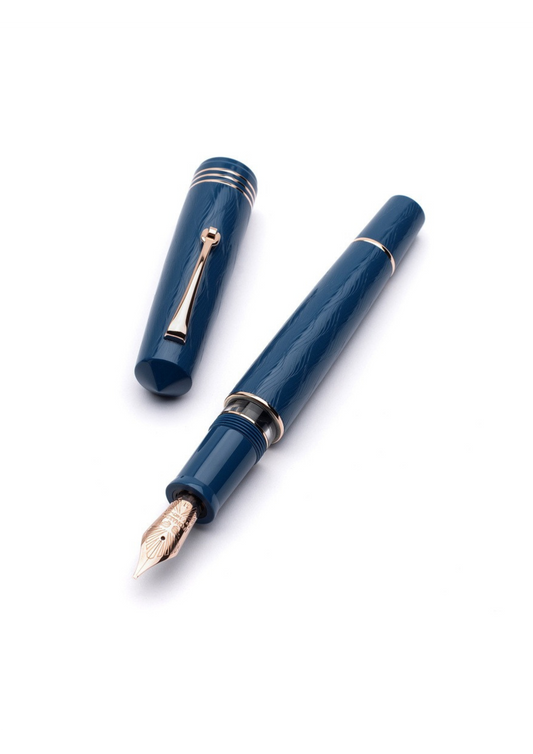 LEONARDO MZG2.0 The Art of Guilloché BLU IRIS – pennino in acciaio