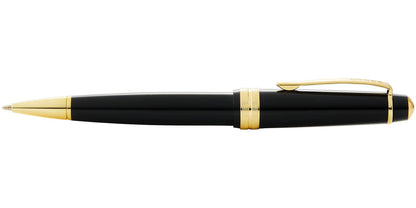 Penna a sfera Bailey Light™ in resina nera lucida e tonalità oro