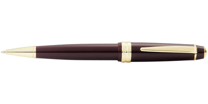 Penna a sfera Bailey Light™ in resina burgundy lucida e tonalità oro