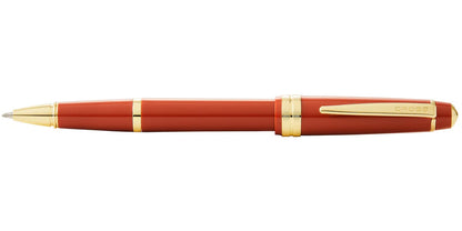 Penna roller Bailey Light™ in resina ambra lucida e tonalità oro